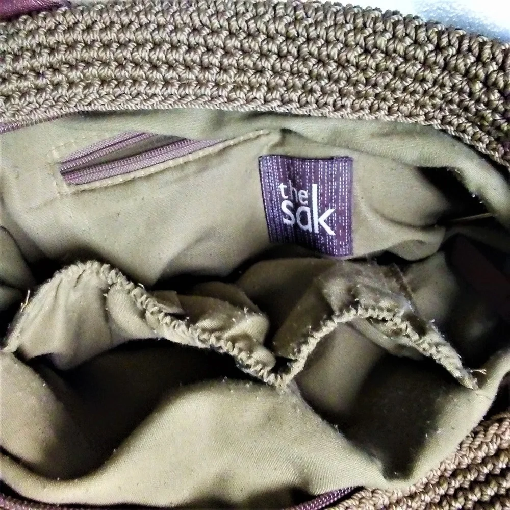 The Sak Crochet Shoulder‎ Bag Neutral Brown Tones